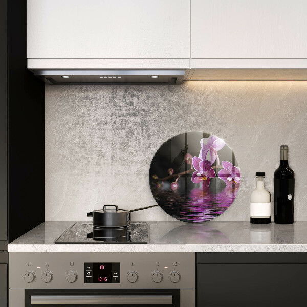 Skärbräda glas unik Orkidé zen vatten