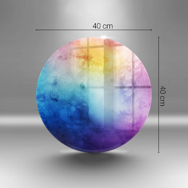 Skärbräda glas unik Regnbågsvattenfärgstänk