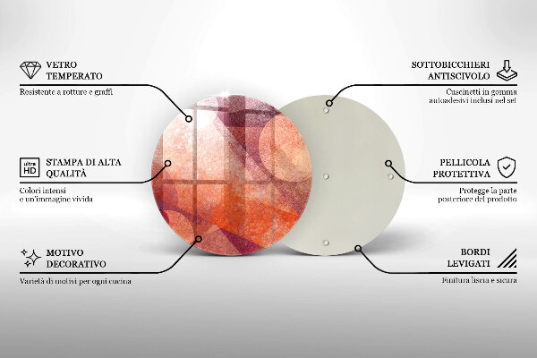 Skärbräda glas unik Abstrakt konst