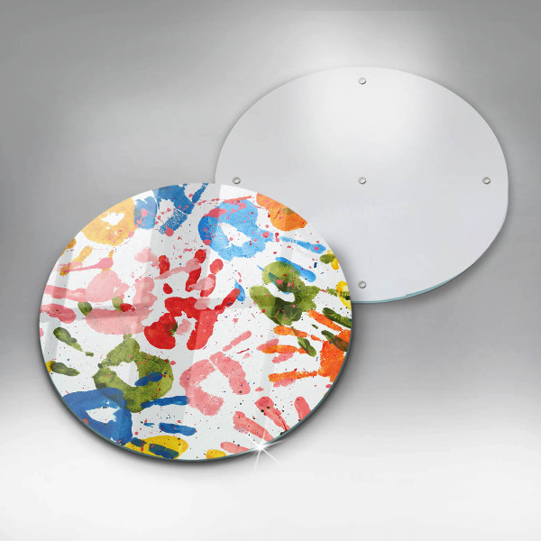 Skärbräda glas unik Spår av barnhänder