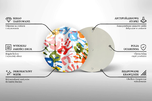 Skärbräda glas unik Spår av barnhänder