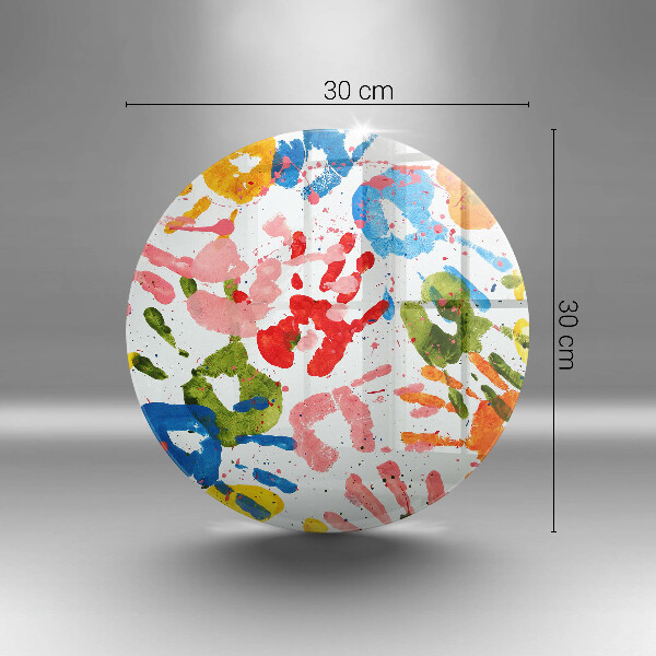 Skärbräda glas unik Spår av barnhänder