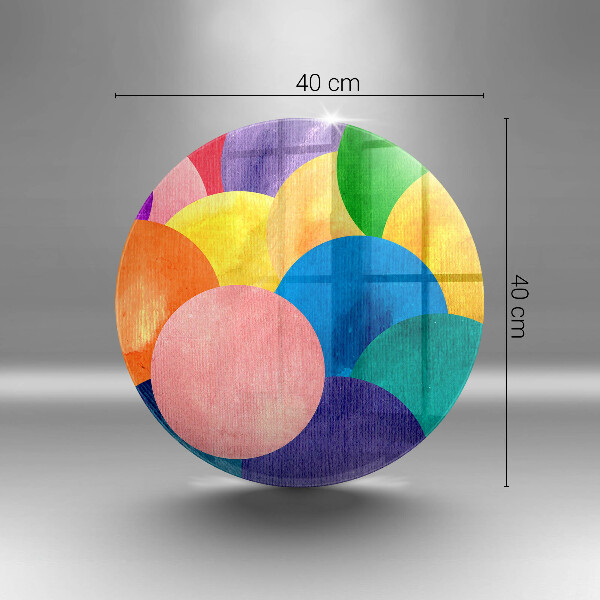 Skärbräda glas unik Färgglada cirklar