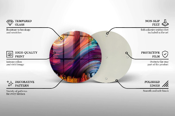 Skärbräda glas unik Färgglada höjdpunkter