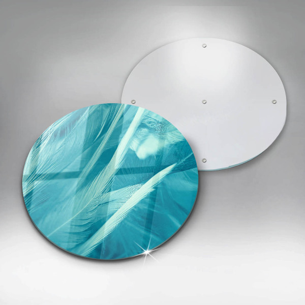 Skärbräda glas unik Fina fjädrar