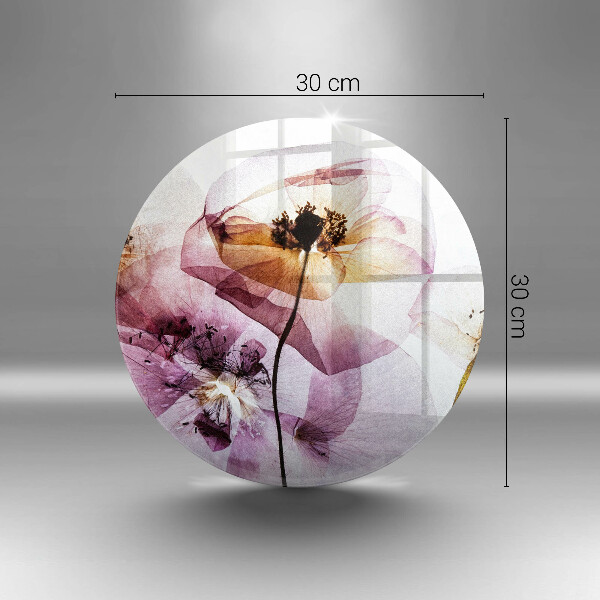 Skärbräda glas unik Fina blommor