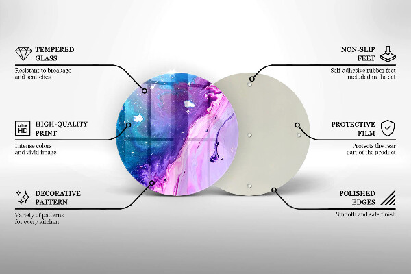 Skärbräda glas unik Abstraktionsbläck