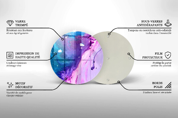 Skärbräda glas unik Abstraktionsbläck