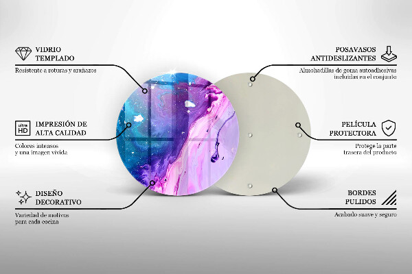 Skärbräda glas unik Abstraktionsbläck