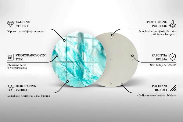 Skärbräda glas unik Abstraktionsfärger