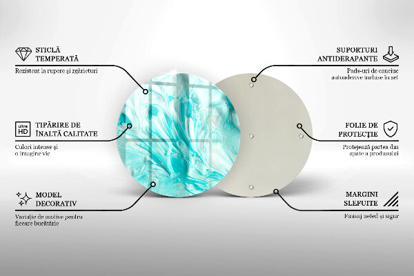 Skärbräda glas unik Abstraktionsfärger