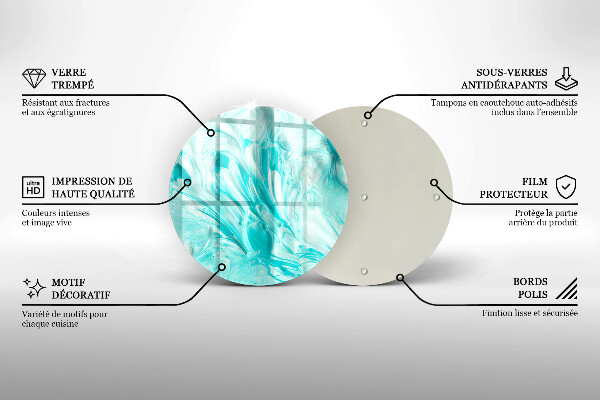Skärbräda glas unik Abstraktionsfärger