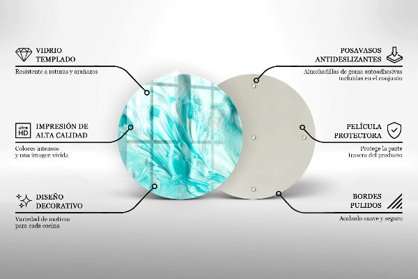 Skärbräda glas unik Abstraktionsfärger
