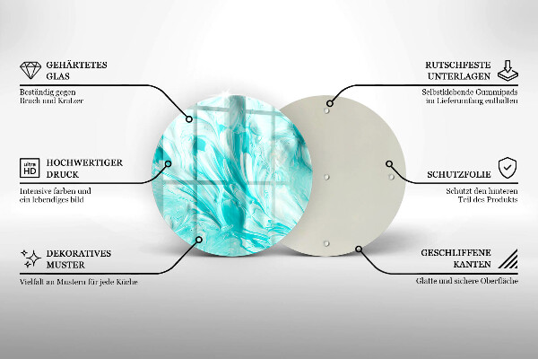 Skärbräda glas unik Abstraktionsfärger