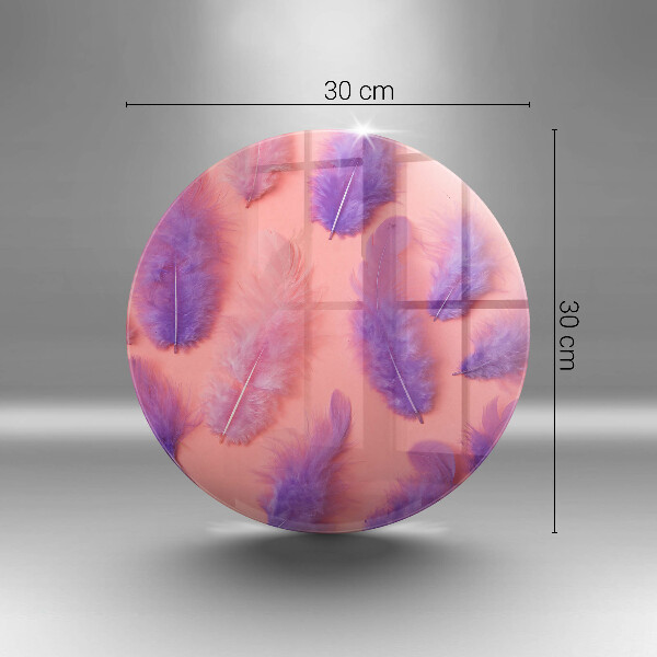 Skärbräda glas unik Fluffiga fjädrar