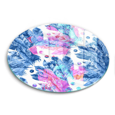 Skärbräda glas unik Fjädrar boho illustration