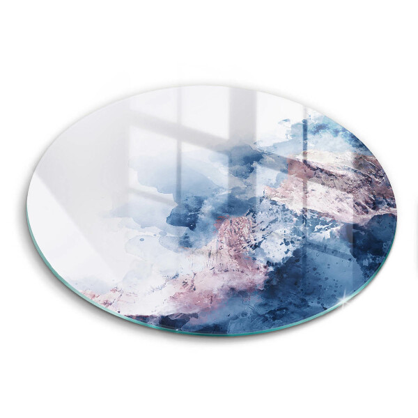 Skärbräda glas unik Abstrakt målade berg