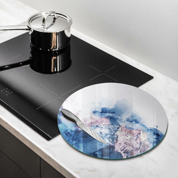 Skärbräda glas unik Abstrakt målade berg