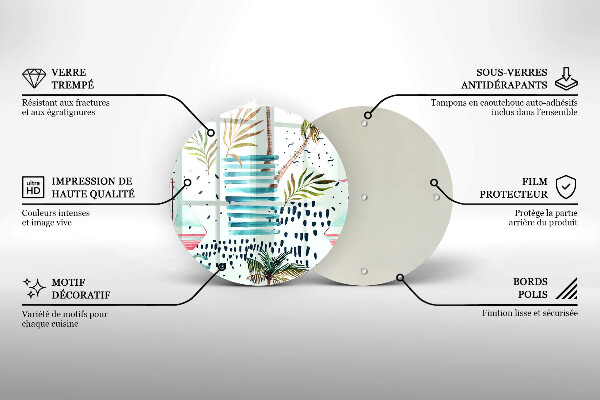 Skärbräda glas unik Semesterillustrationer