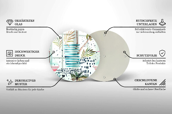 Skärbräda glas unik Semesterillustrationer