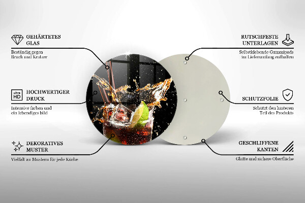 Skärbräda glas unik Drick med is