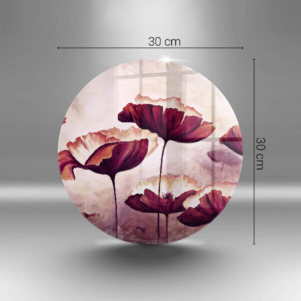 Skärbräda glas unik Målning av blommor