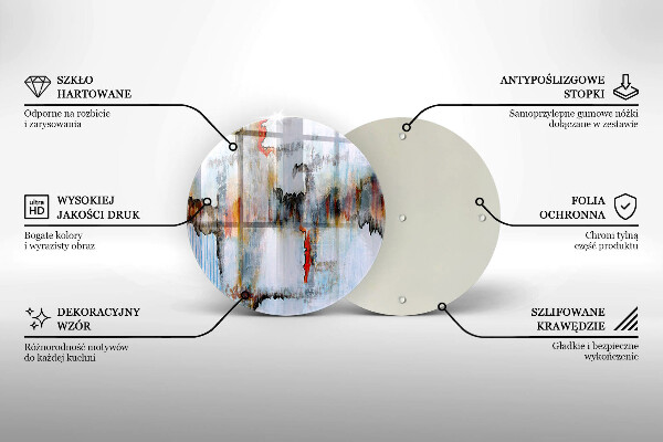 Skärbräda glas unik Abstraktionsfärger