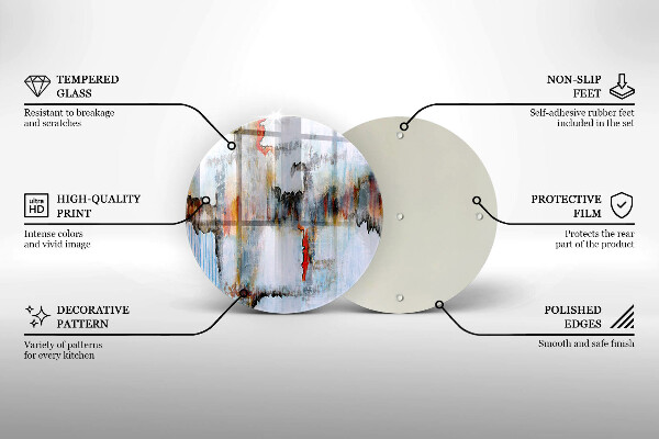 Skärbräda glas unik Abstraktionsfärger