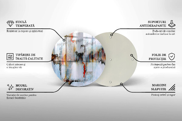 Skärbräda glas unik Abstraktionsfärger