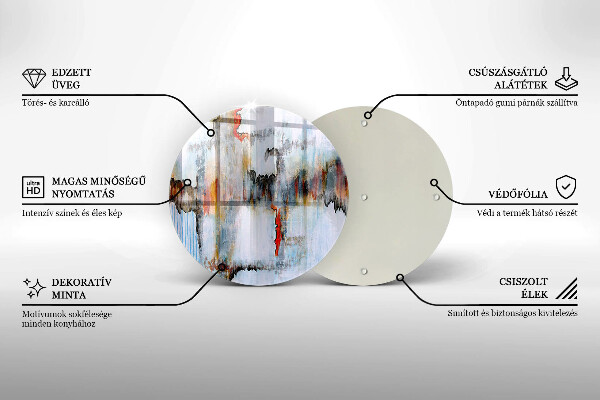 Skärbräda glas unik Abstraktionsfärger