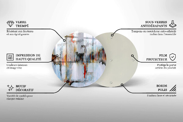Skärbräda glas unik Abstraktionsfärger