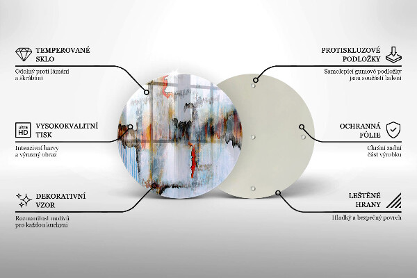 Skärbräda glas unik Abstraktionsfärger
