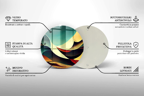 Skärbräda glas unik Formabstraktion