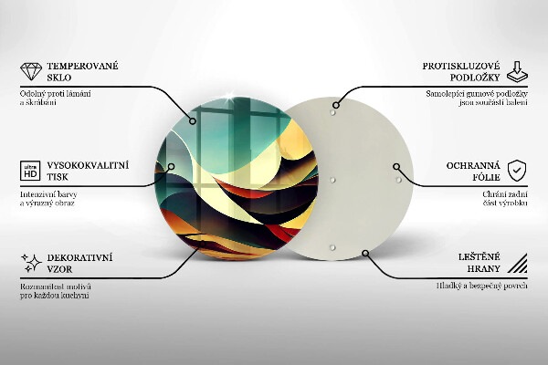 Skärbräda glas unik Formabstraktion