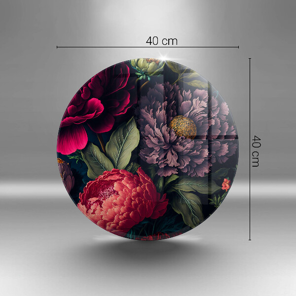 Skärbräda glas unik Vackra blommor