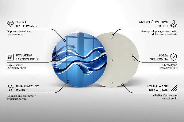 Skärbräda glas unik Vätskeabstraktion
