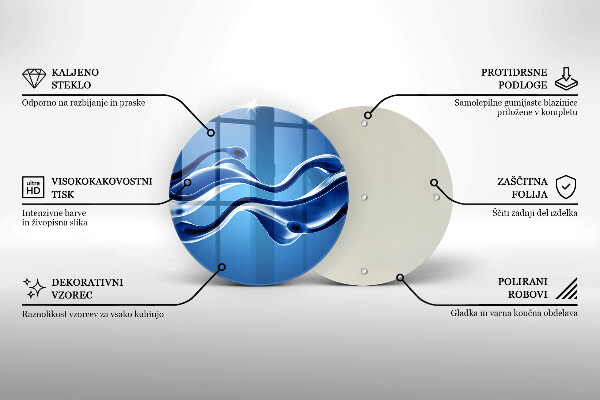Skärbräda glas unik Vätskeabstraktion