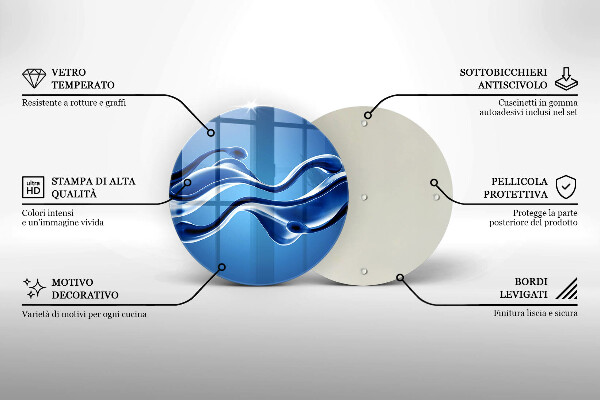 Skärbräda glas unik Vätskeabstraktion