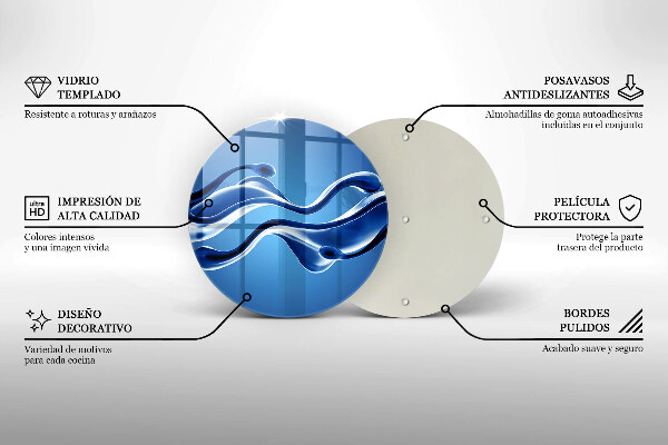 Skärbräda glas unik Vätskeabstraktion