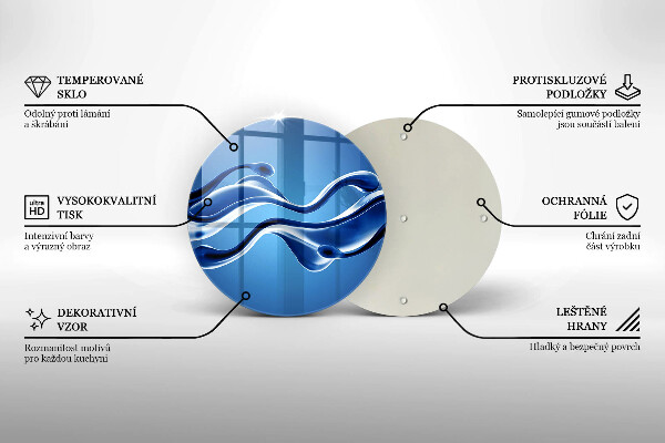 Skärbräda glas unik Vätskeabstraktion