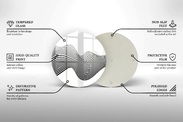 Skärbräda glas unik Linjär abstraktion