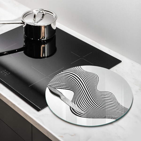 Skärbräda glas unik Linjär abstraktion