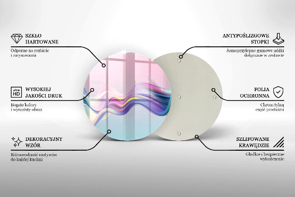 Skärbräda glas unik Pastell abstraktion
