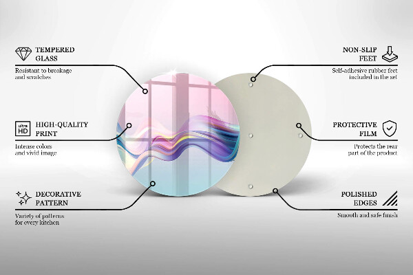 Skärbräda glas unik Pastell abstraktion
