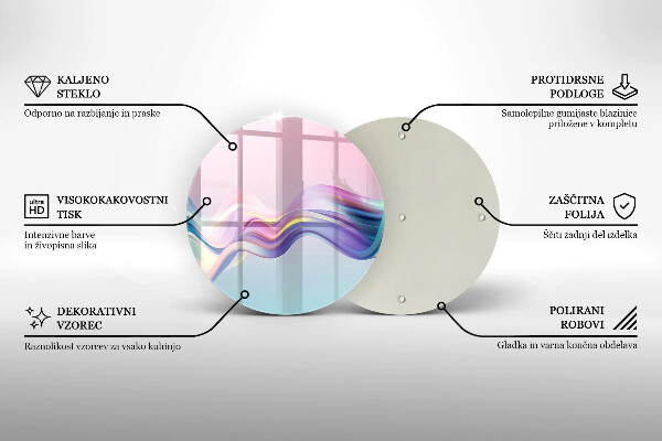 Skärbräda glas unik Pastell abstraktion