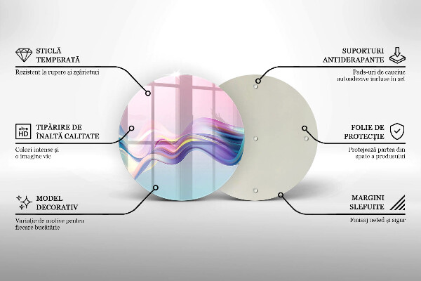 Skärbräda glas unik Pastell abstraktion