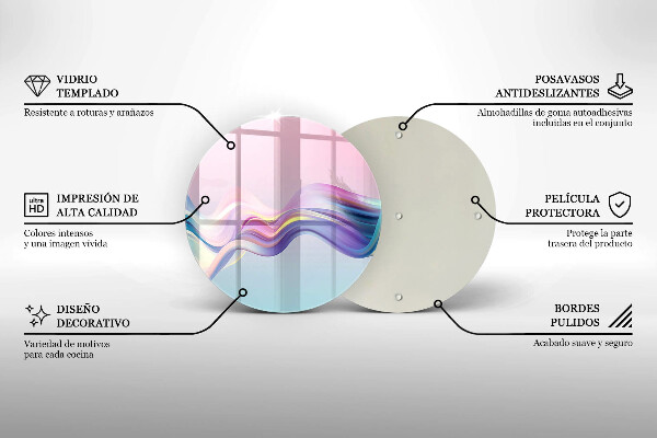 Skärbräda glas unik Pastell abstraktion