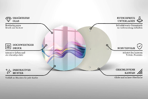 Skärbräda glas unik Pastell abstraktion