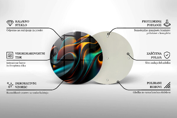 Skärbräda glas unik Färgglad abstraktion