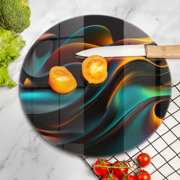 Skärbräda glas unik Färgglad abstraktion